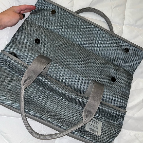 NWT MIOMOJO La Essential Teal/Grey Everyday Tote Bag- vegan PETA eco friendly - Picture 8 of 14